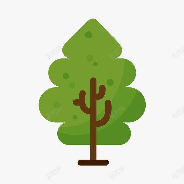 绿树矢量图eps免抠素材_88icon https://88icon.com 卡通树木 矢量树 绿树 矢量图