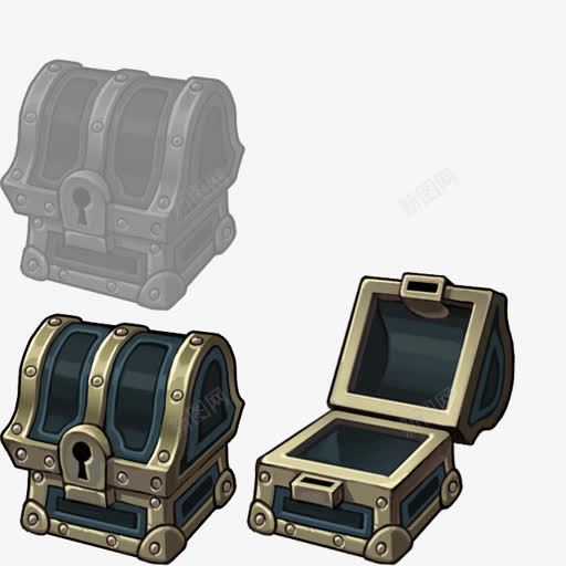 绿色宝箱游戏png免抠素材_88icon https://88icon.com 游戏 绿色