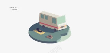 卡通房车png免抠素材_88icon https://88icon.com 休旅车 卡通 房车
