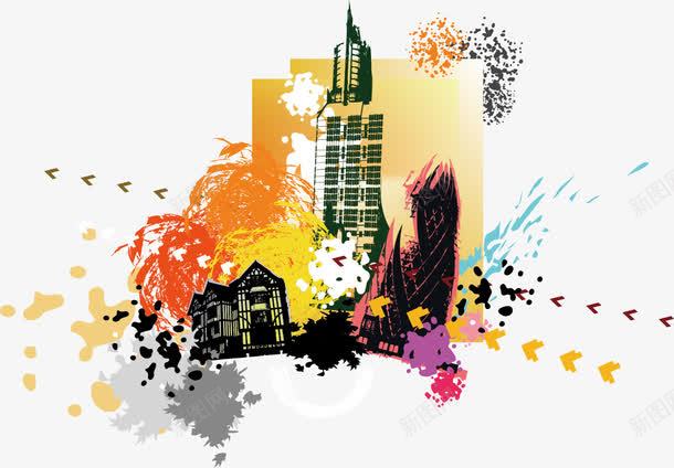 现代城市png免抠素材_88icon https://88icon.com 个性 建筑 现代城市