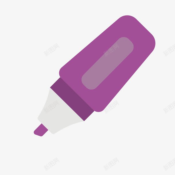 扁平化记号笔png免抠素材_88icon https://88icon.com 卡通手绘 学生工具 学生用品 矢量工具 紫色记号笔 记号笔 马克笔