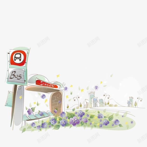 高速停车png免抠素材_88icon https://88icon.com 停车 大桥 高速路