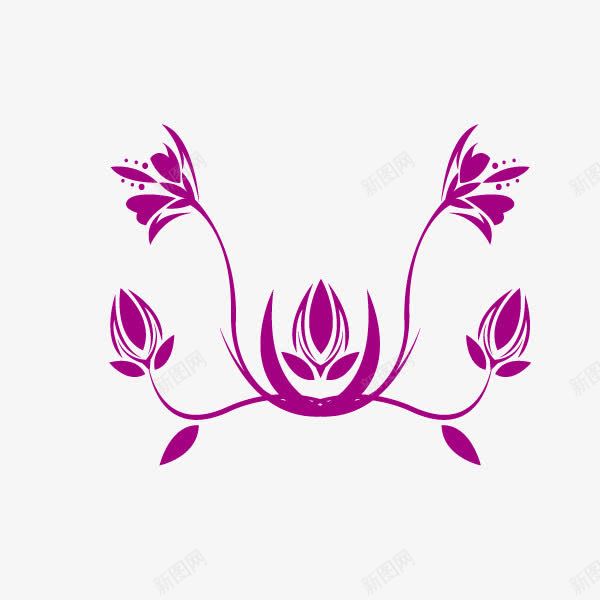 花纹底纹紫色中国风装饰png免抠素材_88icon https://88icon.com 中国风 紫色 花纹底纹 装饰