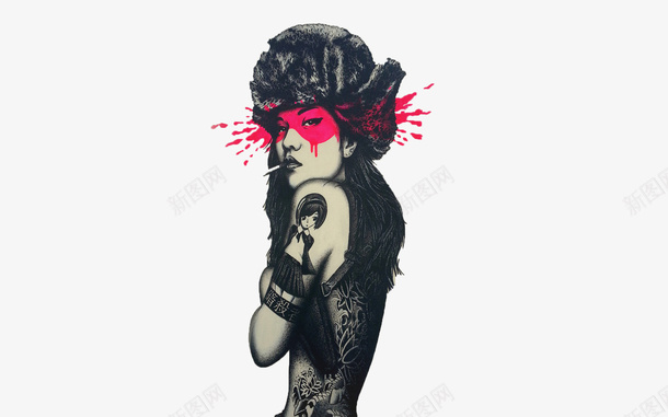 涂鸦png免抠素材_88icon https://88icon.com 个性 手绘 美女