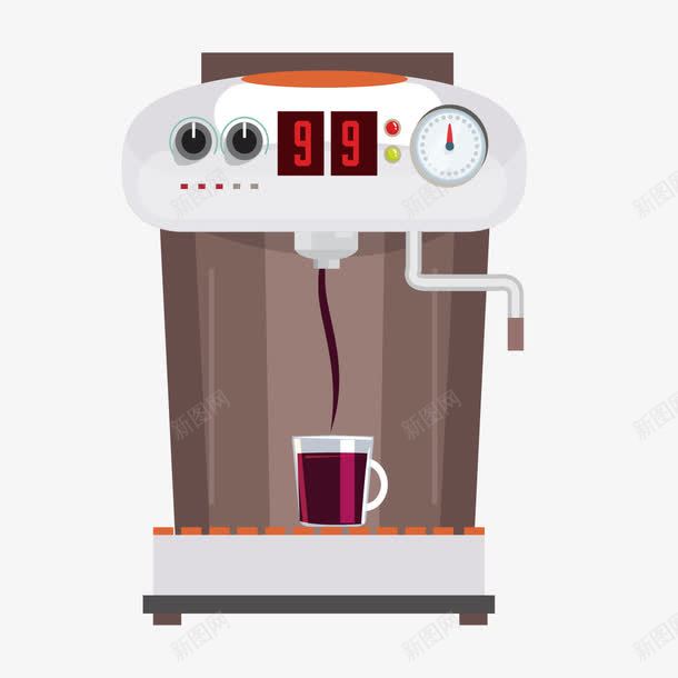 卡通咖啡机png免抠素材_88icon https://88icon.com 卡通 咖啡 咖啡机