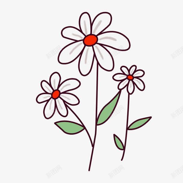 白色花朵手绘装饰图案png免抠素材_88icon https://88icon.com 小花 手绘 白色 简约 花朵 装饰图案