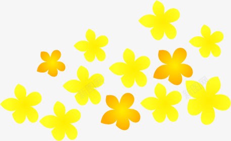 手绘黄色卡通小花纹理png免抠素材_88icon https://88icon.com 卡通 纹理 黄色
