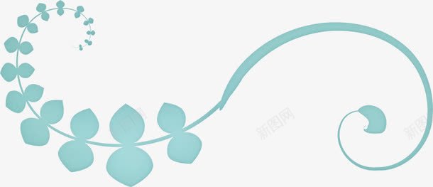 蓝色树叶底片图案png免抠素材_88icon https://88icon.com 图案 底片 树叶 蓝色