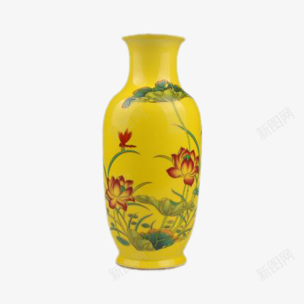 黄色花瓶png免抠素材_88icon https://88icon.com 古董 瓶子 花瓶 黄色