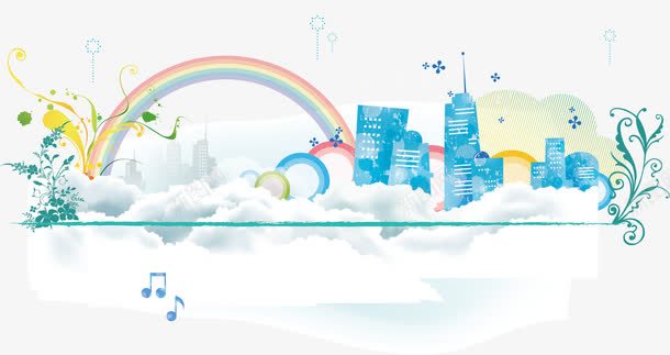 海报背景蓝色夏天彩虹png免抠素材_88icon https://88icon.com 夏天 彩虹 海报背景 蓝色