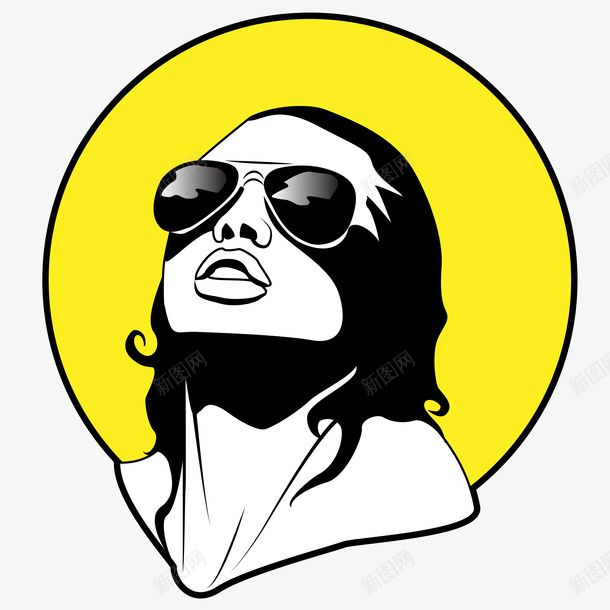 戴墨镜的时尚人物手绘矢量图ai免抠素材_88icon https://88icon.com 人物 卡通手绘 墨镜 时尚 黄色 矢量图