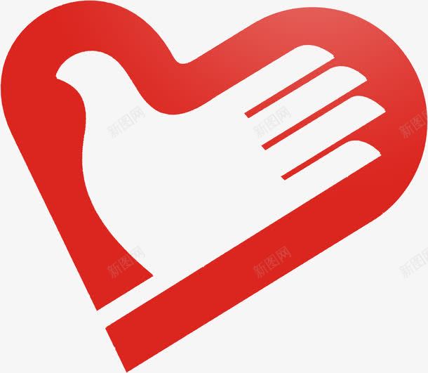手绘红色爱心图案标签png免抠素材_88icon https://88icon.com 图案 标签 爱心 红色