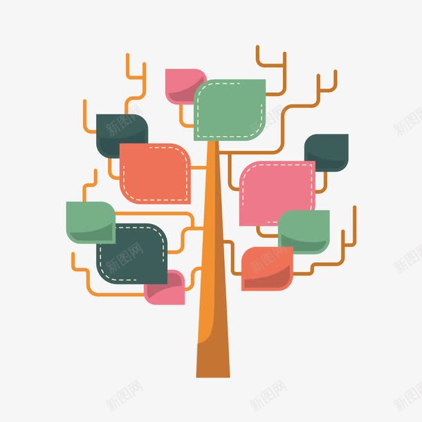 艺术树png免抠素材_88icon https://88icon.com 彩色树 扁平化 树
