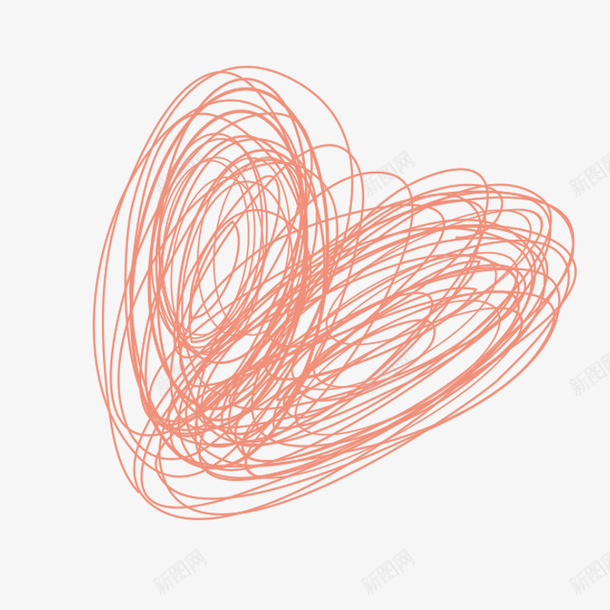 杂乱的爱心线png免抠素材_88icon https://88icon.com png图形 png装饰 一团乱麻 情人节 爱心 粉色 纹理 装饰