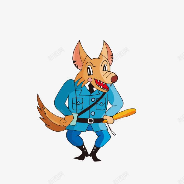 保安狼先生png免抠素材_88icon https://88icon.com 保安 卡通 图案 狼先生