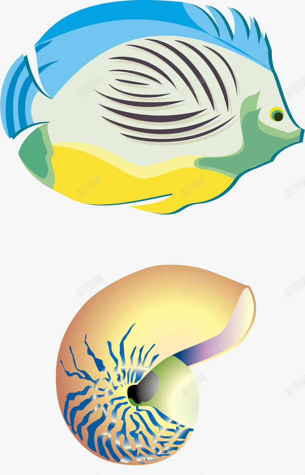 卡通鱼片矢量图ai免抠素材_88icon https://88icon.com png图片 卡通鱼 矢量鱼图 鱼图 矢量图
