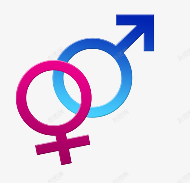 男性女性标志png免抠素材_88icon https://88icon.com 女性 标志 男性 红色 蓝色
