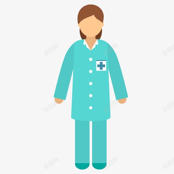 绿色卡通医疗人物png免抠素材_88icon https://88icon.com 医疗人物 卡通人物 卡通医生 女孩 背景装饰