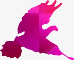 紫色白鸽抽象png图片下载 紫色白鸽抽象素材