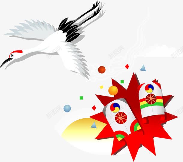 新年飞鹤png免抠素材_88icon https://88icon.com png 新年素材 素材 飞鹤