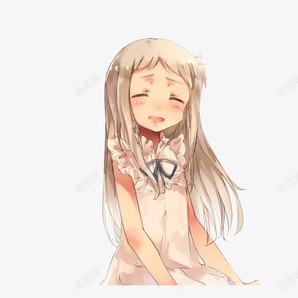 卡通笑得害羞的动漫女孩png免抠素材_88icon https://88icon.com 动漫女孩 可爱女孩 害羞的笑 害羞红晕