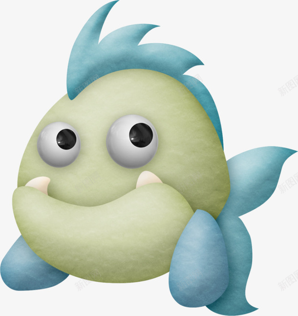 可爱小鱼png免抠素材_88icon https://88icon.com 呆萌小鱼 小鱼 手绘小鱼