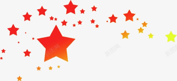 红黄色渐变星星装饰png免抠素材_88icon https://88icon.com 星星 渐变 装饰 黄色