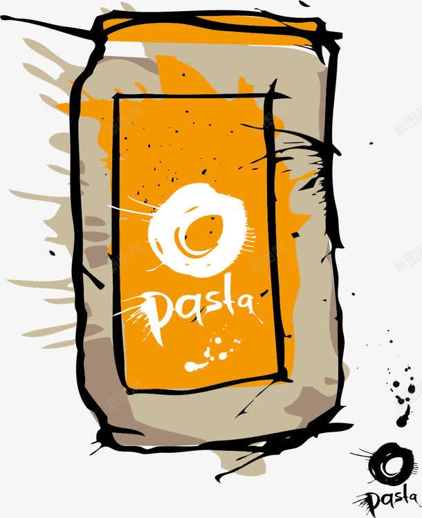 麻袋装饰图案png免抠素材_88icon https://88icon.com 溅墨 袋子 麻袋 黄色