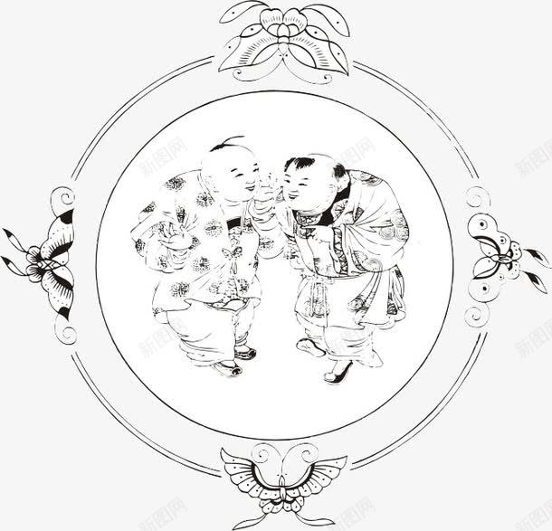 剪纸小人png免抠素材_88icon https://88icon.com 喜庆 新年剪纸 窗花 简单