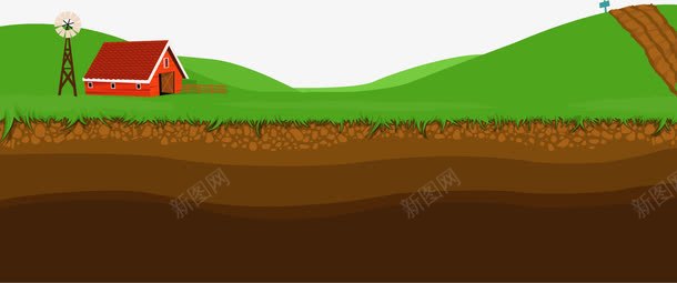 手绘山坡png免抠素材_88icon https://88icon.com 山坡 手绘 绿色