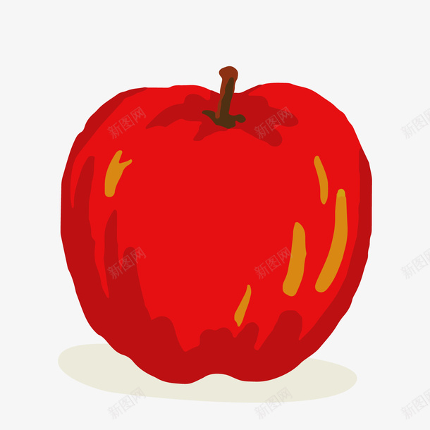 水彩绘红苹果png免抠素材_88icon https://88icon.com 卡通水果 水彩绘 红色水果 红苹果