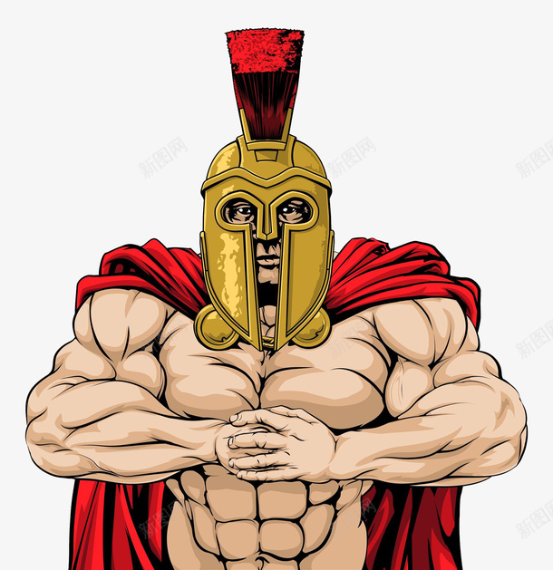 手绘壮士png免抠素材_88icon https://88icon.com 健身 古代壮士 壮士 帽子 肌肉 运动 面具