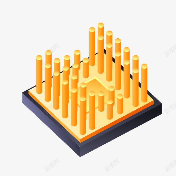 卡通金色烟png免抠素材_88icon https://88icon.com 卡通 烟头 烟筒 金色