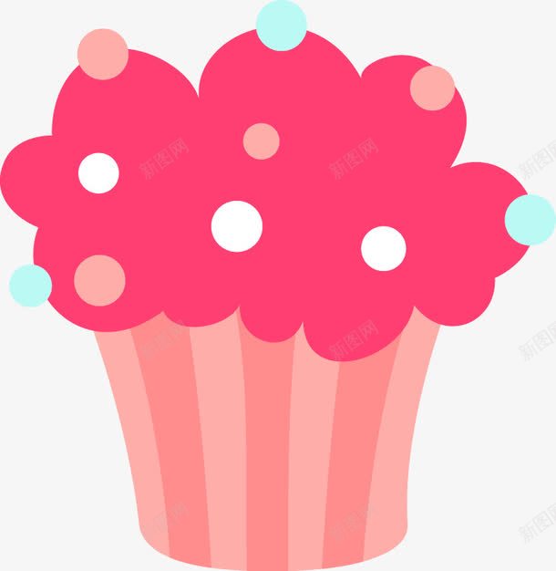 小清新蛋糕杯png免抠素材_88icon https://88icon.com 小清新 扁平化 蛋糕杯