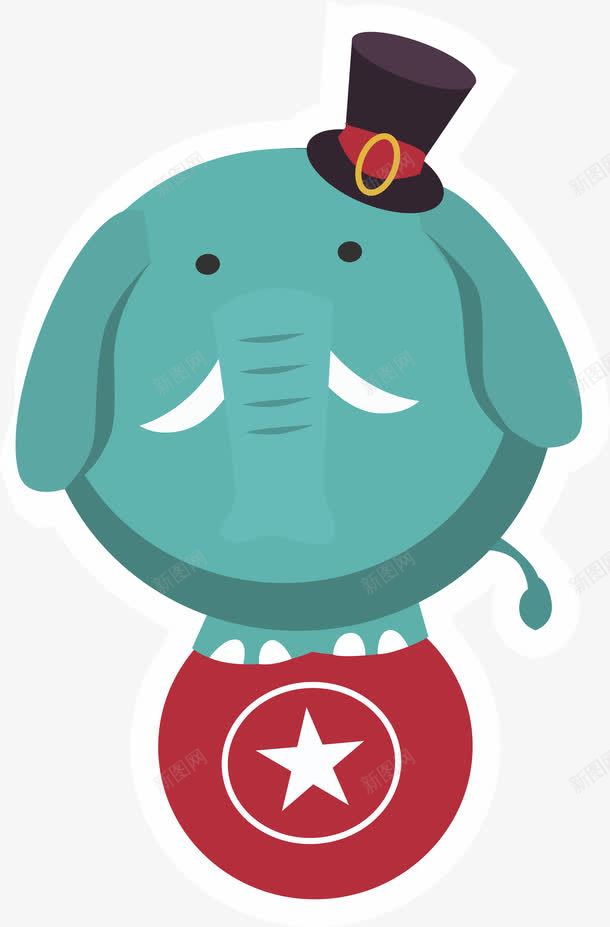 卡通小象png免抠素材_88icon https://88icon.com 卡通 小象 帽子