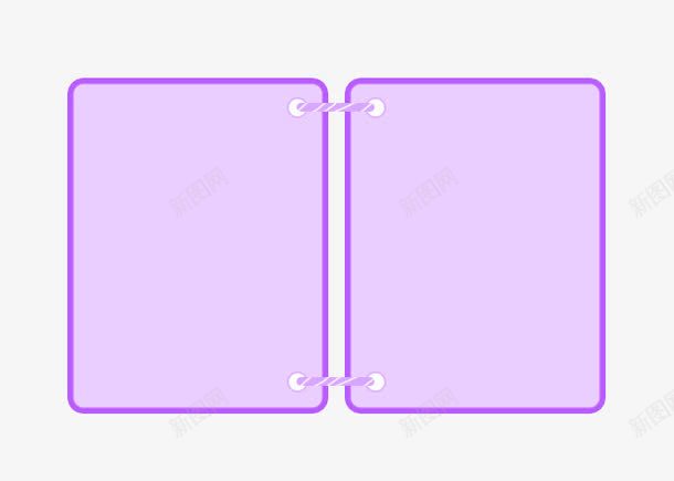 卡通手绘挂钩产品边框png免抠素材_88icon https://88icon.com 产品边框 卡通边框 手绘边框 挂钩 紫色边框 边框