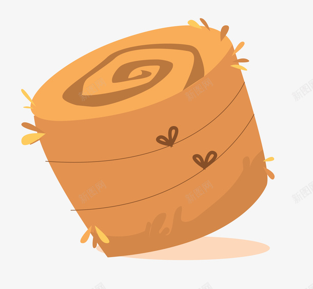 农庄卡通卷草png免抠素材_88icon https://88icon.com 农庄 农庄卡通卷草矢量图 卡通 粮草 草 草垛 黄色