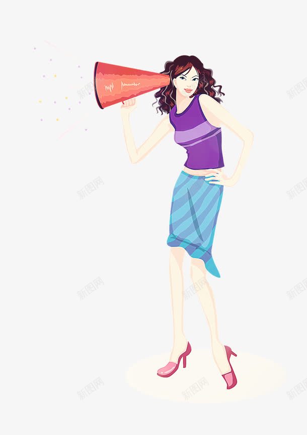 手绘女性png免抠素材_88icon https://88icon.com 商务女性 女性 时尚女性