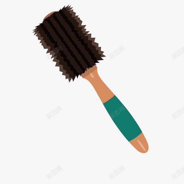 卷梳png免抠素材_88icon https://88icon.com 免费 化妆用品 卷发 女性 梳子