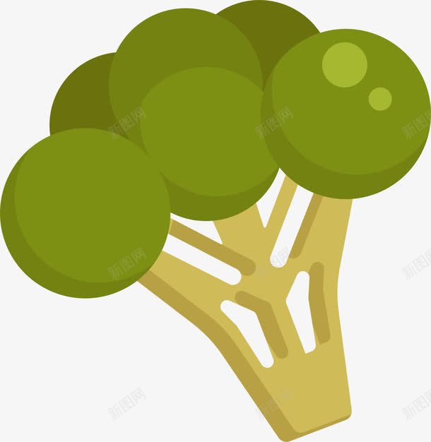 手绘西兰花png免抠素材_88icon https://88icon.com 手绘蔬菜 绿色蔬菜 西兰花