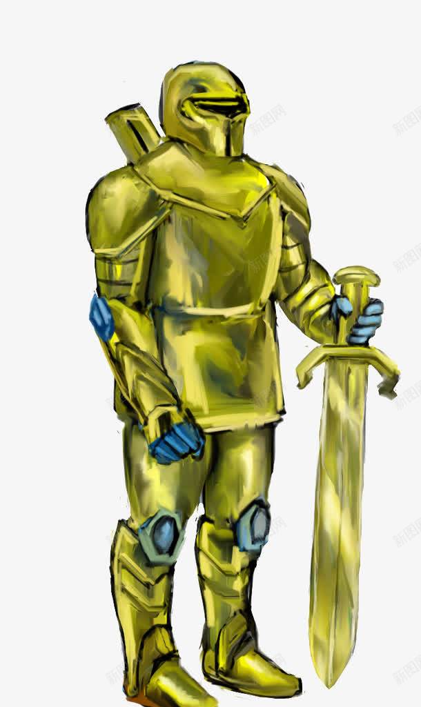 绿色的盔甲png免抠素材_88icon https://88icon.com 戴面具的盔甲 拿刀的钢盔 盔甲插图 钢盔