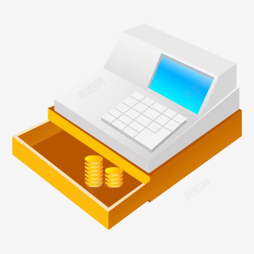 收银台png免抠素材_88icon https://88icon.com 收银台 金币