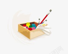 绘画工具箱png免抠素材_88icon https://88icon.com 原料矢量 工具箱 画笔