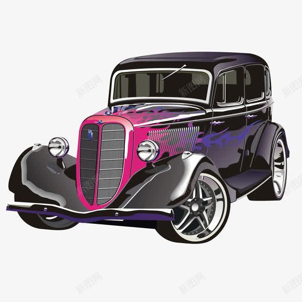 黑色大头老爷车复古汽车png免抠素材_88icon https://88icon.com 复古 汽车 黑色