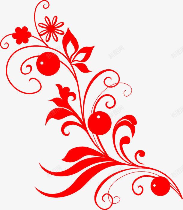 唯美卷叶边框png免抠素材_88icon https://88icon.com 卷叶 唯美 红色 边框