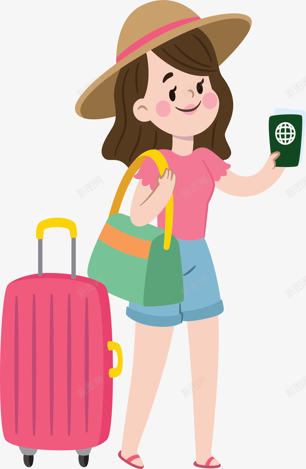 出国旅游可爱女孩矢量图ai免抠素材_88icon https://88icon.com 出国旅游 卡通女孩 可爱女孩 旅游女孩 旅游的人 矢量png 矢量图