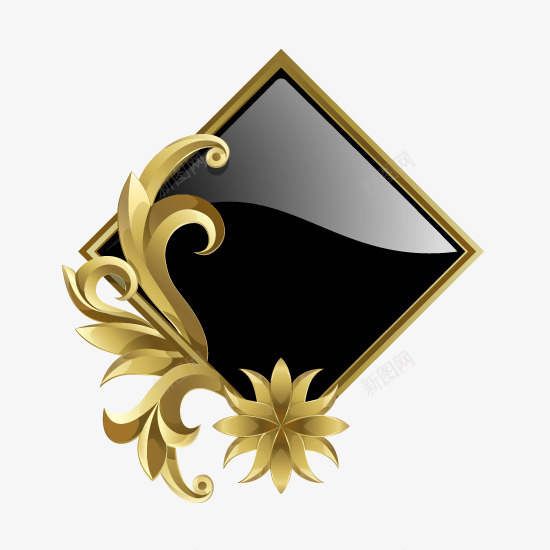 金色欧式边框png免抠素材_88icon https://88icon.com 欧式 边框 金色