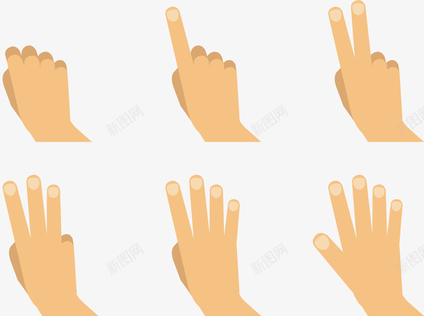 手势动作矢量图ai免抠素材_88icon https://88icon.com 动作 手势 手势矢量 手绘 矢量图