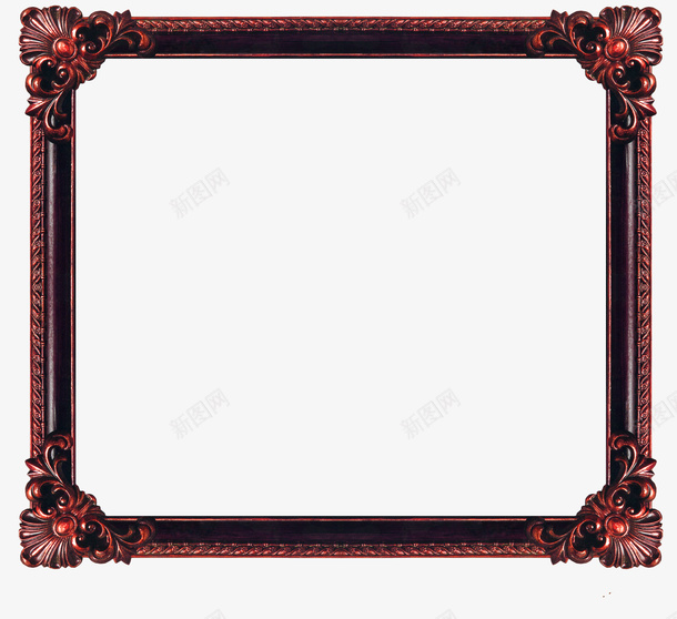 棕色简约画框装饰图案png免抠素材_88icon https://88icon.com 免抠PNG 棕色 画框 简约 装饰图案