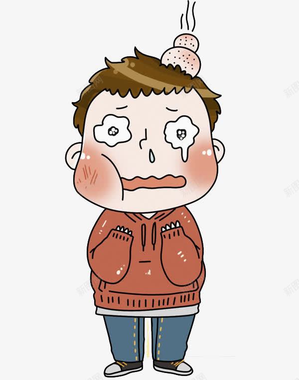 哭啼的男孩png免抠素材_88icon https://88icon.com 伤心的 卡通 可爱的 哭啼的 手绘 插图 男孩